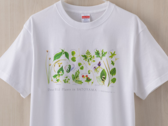 ［着る里山］野草Tシャツ〜初夏ver.〜（ホワイト） 2枚目の画像