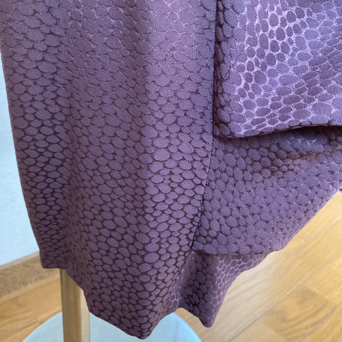 着物リメイク パンツ ふっくらパンツ 絹 ハンドメイド ロングパンツ り