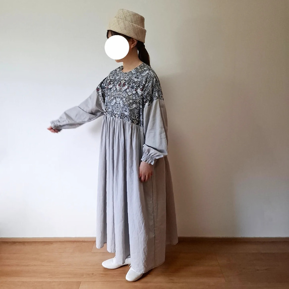 【即納】いちご泥棒 コットンリネン ワンピース ウィリアム・モリス ワンピース ウィリアム モリス