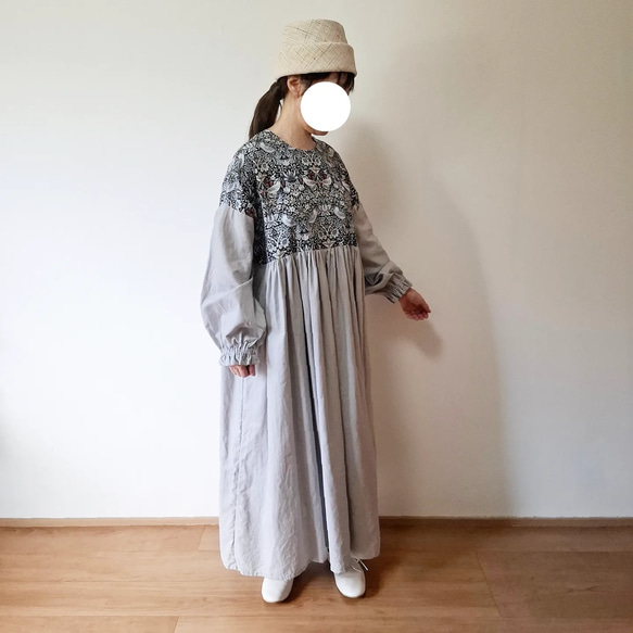 【即納】いちご泥棒 コットンリネン ワンピース ウィリアム・モリス ワンピース ウィリアム モリス