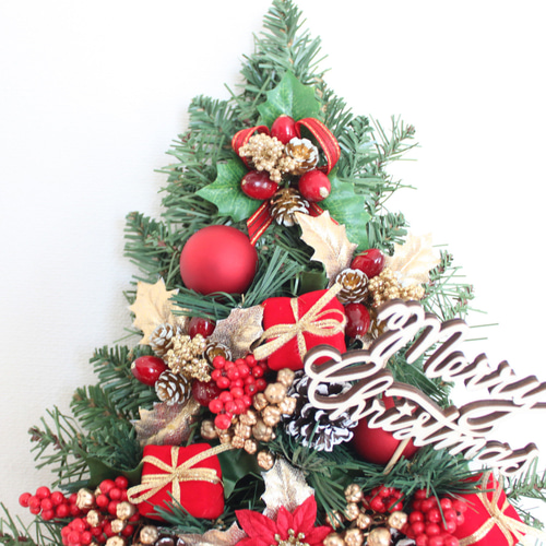SALE♪壁に掛けるクリスマスツリー「送料無料」リースタイプの