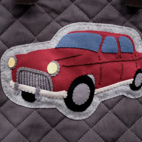 アップリケバッグ 入園・入学の贈り物にも!】車のアップリケ刺繍がかわいいレッスン