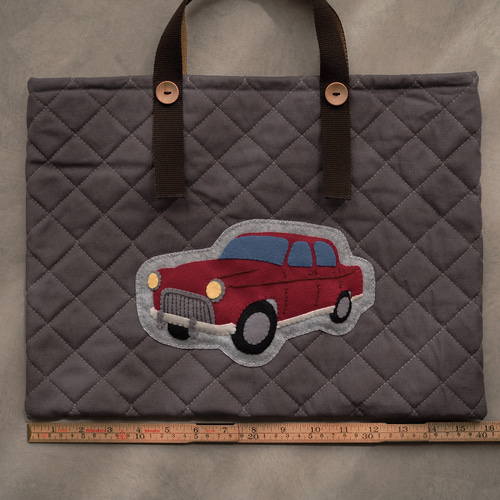 入園・入学の贈り物にも!】車のアップリケ刺繍がかわいい