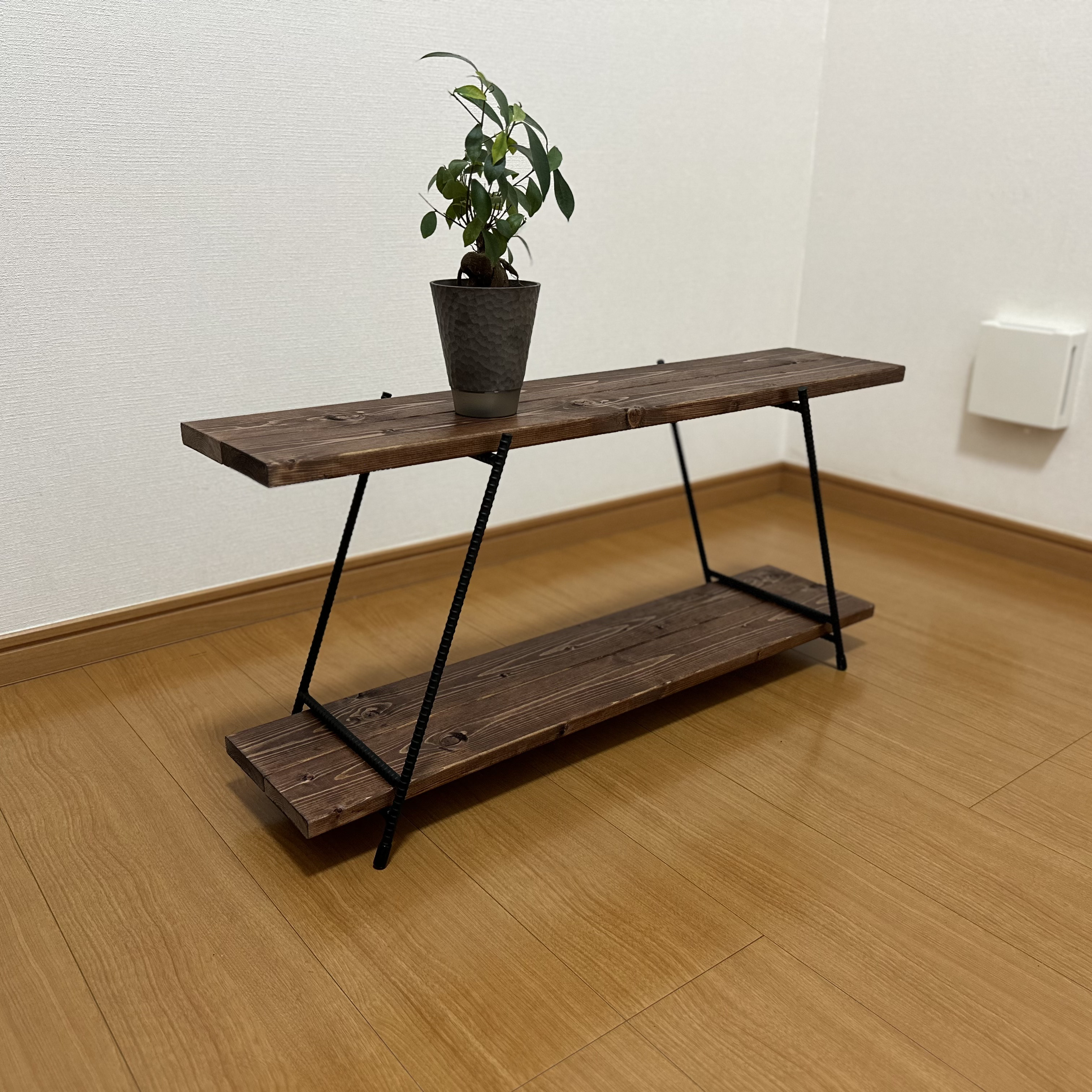 送料込み】アイアンシェルフ アイアンレッグ キャンプ 収納 什器 観葉