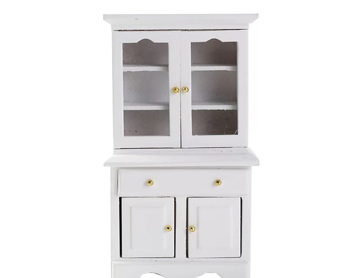 ドールハウス ミニチュア 家具 木製 キャビネット 扉付き 本棚 1