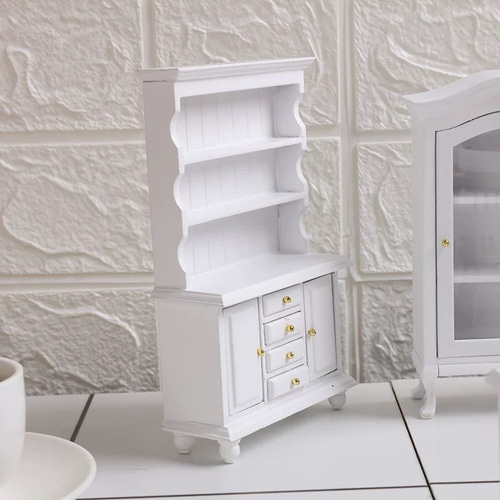 ドール用家具　マニーローズが似合う薔薇のミニチュア家具　ミニカップボード　食器棚 ドール用家具 マニーローズが似合う薔薇のミニチュア家具 ミニ