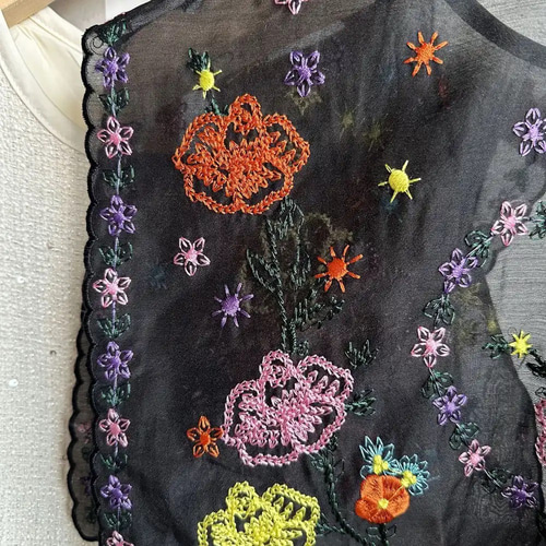 新作♡パールビーズつけ襟&刺繍 ファッション雑貨 フリルカラー