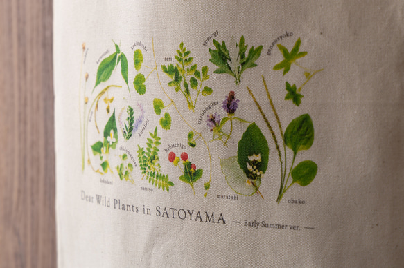 新作!!「着る里山」野草トートバッグ M 3枚目の画像