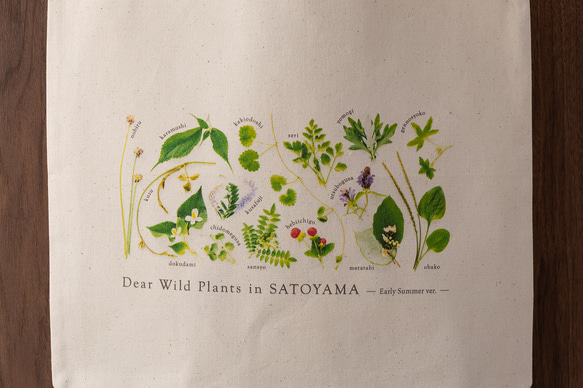 新作!!「着る里山」野草トートバッグ M 2枚目の画像