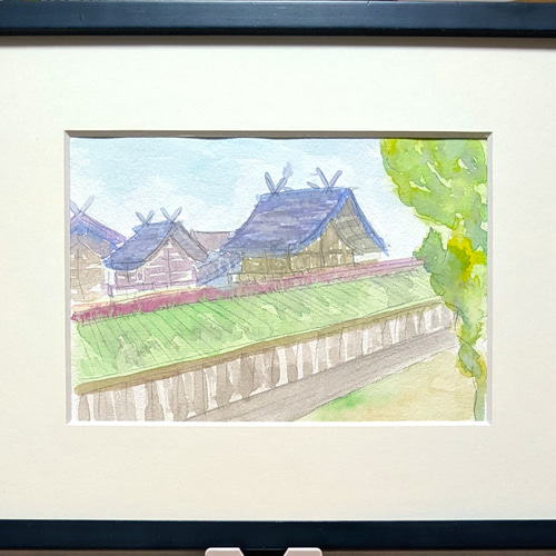 出雲大社1 水彩画原画 (SM) 絵画 yko 通販 18148096｜Creema(クリーマ)