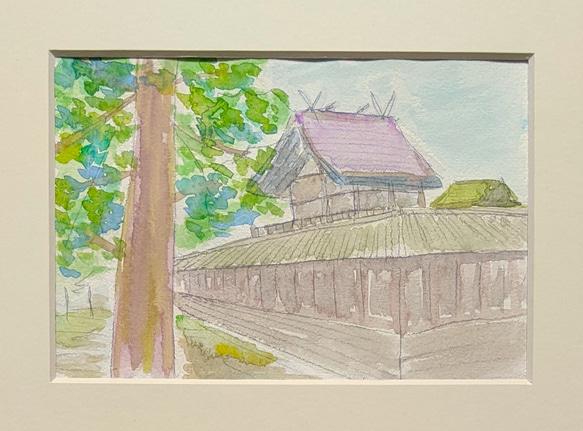 【希少】 絵画 水彩画 出雲大社2 水彩画原画 (SM) 絵画 yko 通販 18148099｜Creema