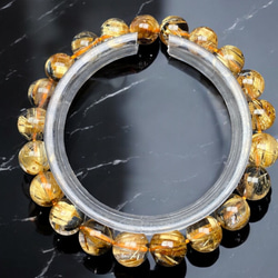 最終・太陽放射タイチンルチル極品位[FNtz]約9.5mm ブレスレット 陰陽