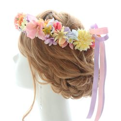 花冠 ~ Antique Flower Tiara ~ Pink バラ・薔薇・ローズ 結婚式
