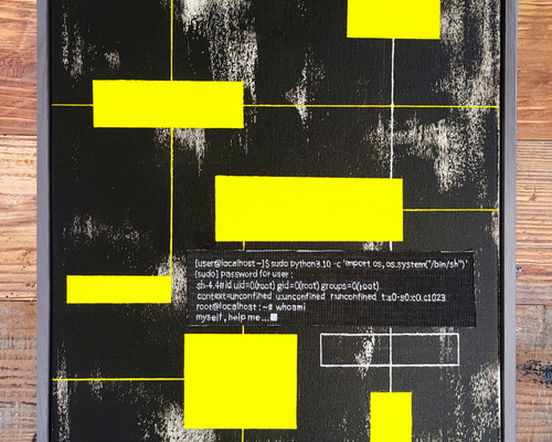デジタル'85 / 抽象画 キャンバス 額セット 44×32㎝ 原画1点のみ デジタル'85- 抽象画 43×32㎝【F8相当】キャンバス インテリア