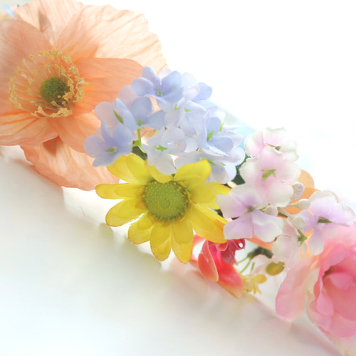 花冠 花かんむり レインボー ブルースター ポピー マム ラン 