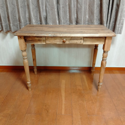 ろくろ脚 パソコンデスク 学習机 作業台 【850×500×720】板厚3cm