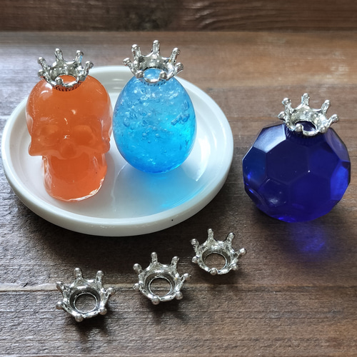 10個セット/アンティークシルバーミルククラウン・ティアラ王冠