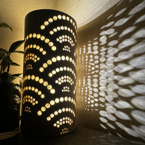 竹伝喜ーちくでんきーミニ ◇青海波 壱◇ おしゃれな間接照明 竹灯籠