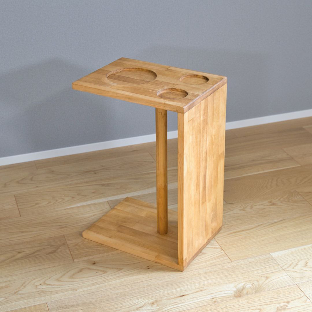 サイドテーブルおふたり様用【ソファテーブル/ローテーブル/木製】