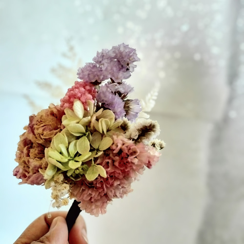 ウェディングブーケ ブートニア付き くすみピンク ドライフラワーブーケ 前撮り ドライフラワーブーケ くすみピンク ナチュラル ウェディング