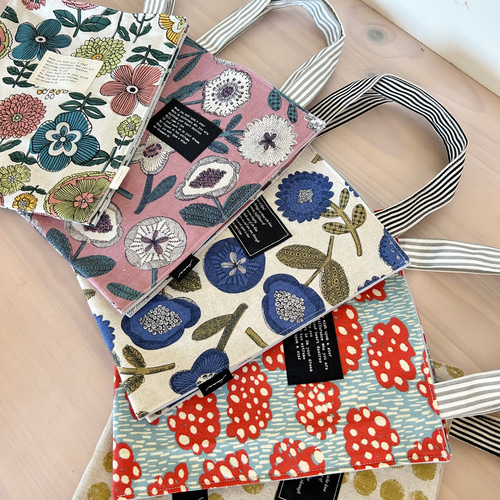 B5サイズ】ツイントートバッグ☆フラワー サブバッグ トートバッグ  