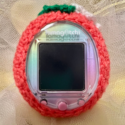 たまごっちカバー＊サーモンピンクいちご＊スマート・uniサイズ