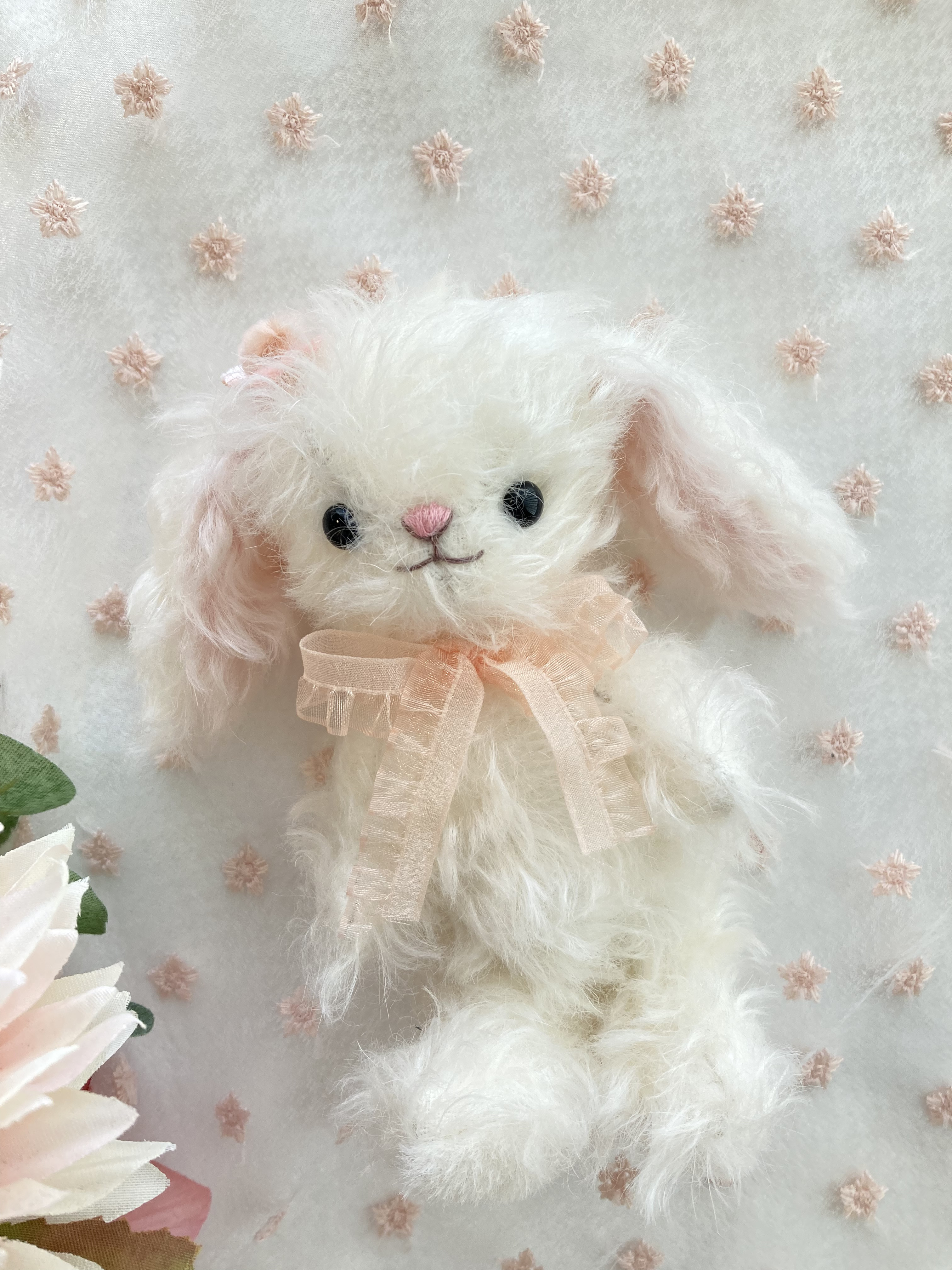 ふわふわ 白い 垂れ耳うさぎちゃん テディベア ぬいぐるみ ふわふわ 白い 垂れ耳うさぎちゃん テディベア ぬいぐるみ