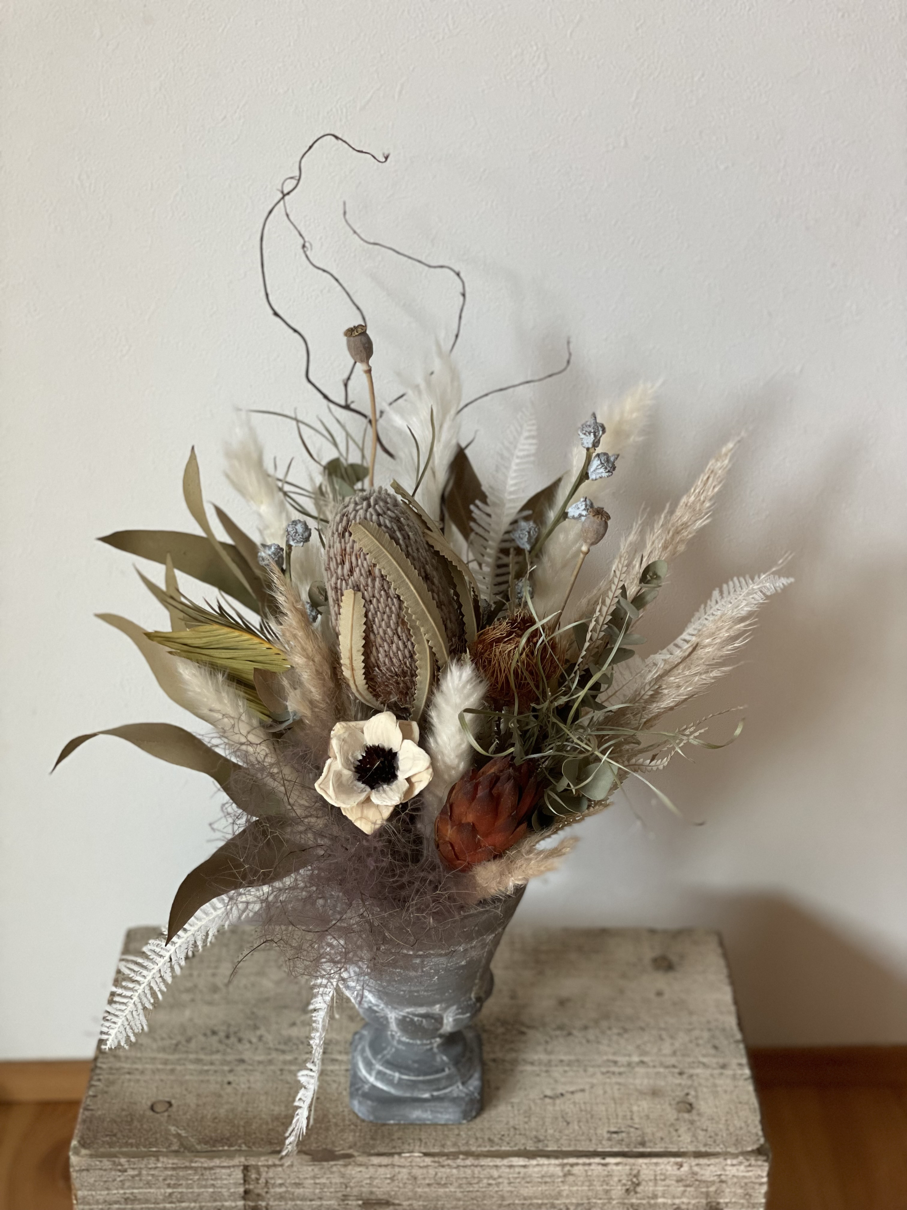 ドライフラワー　陶器アレンジメント 5,467円