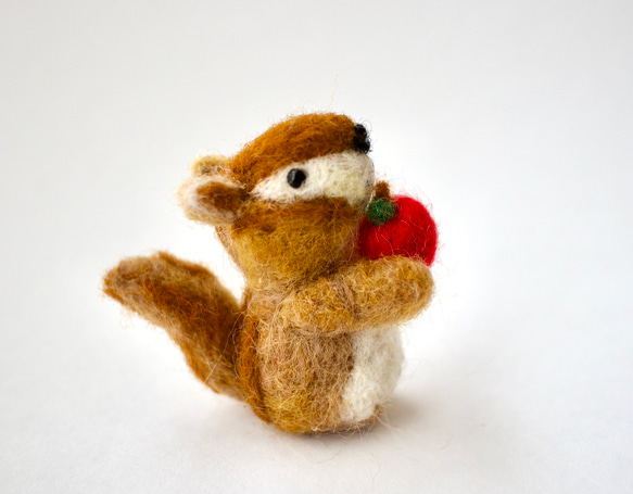 羊毛フェルト リス かわいいマスコット 羊毛フェルト だんけひつじ