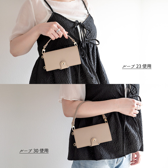 ストラップ 【 サフィアーノレザー 】 本革 落下防止 簡単取り付け FN06K 12枚目の画像