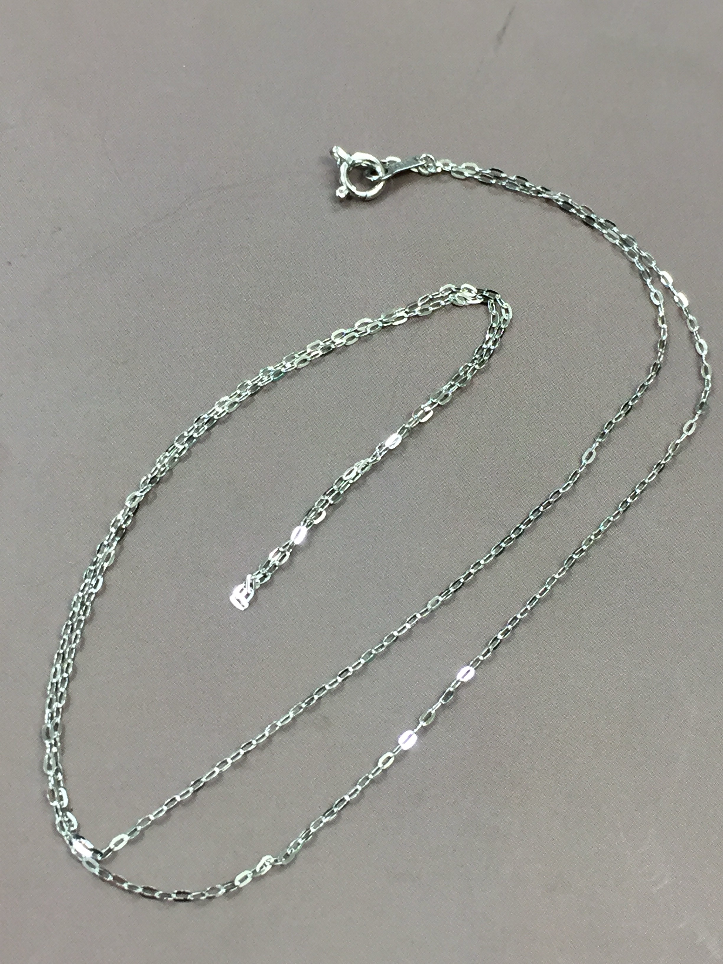 Pt850 プラチナ 60cm 平小豆ネックレス 本物 シンプル レディース