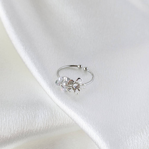 Silver】-小さな煌めき- flower 花 シルバー リング 指輪【367 Silver】-小さな煌めき- flower 花 シルバー リング 指輪【367