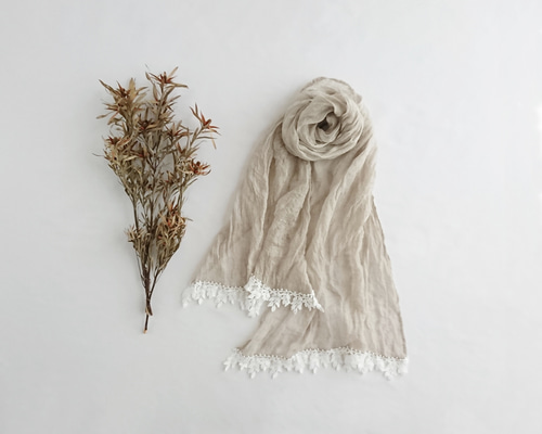 美品【完売】LISETTE リゼッタ ピンク リネンKAYAKIJIガーゼストール TUTIE. 楽天市場】ツチエ リネンストール あざみレース 小物