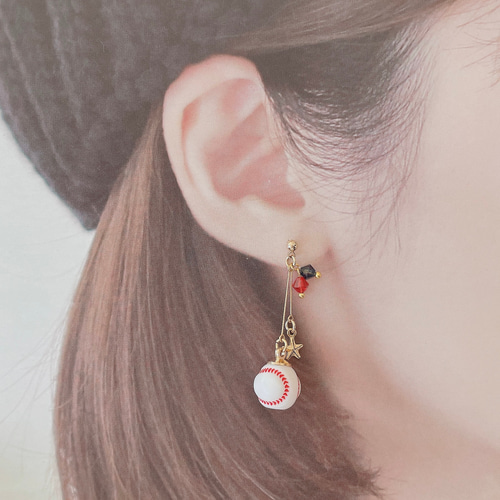 ⚾️推しのイニシャル、背番号 ビーズカラーが選べる ✨必勝✨野球