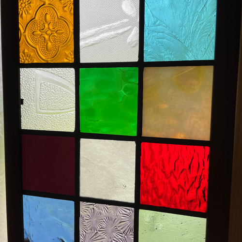 ステンドグラス パネル 大正ロマン 格子戸 その他インテリア雑貨