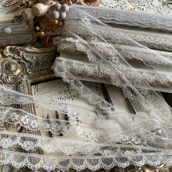 紅茶染め୨୧細めレース 4種類 6m×4 合計24m レース Catalpa* 通販