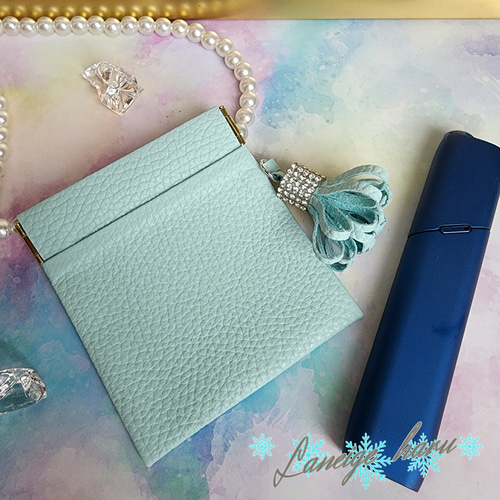 レザクラージュ バネ口ポーチ 携帯灰皿 コインケース ピルケース