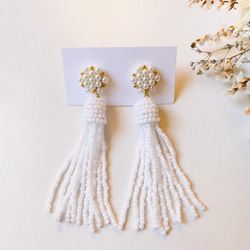 デリカビーズ　フリンジ　バッグ 金色　ハンドメイド ビーズファクトリー デリカビーズ織りバッグチャームキット