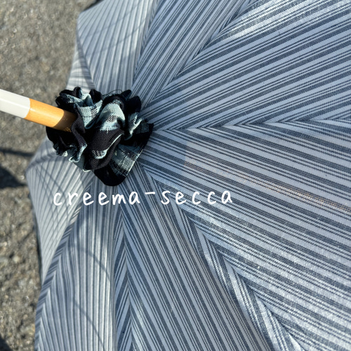 送料無料＊ボーダーと雪んこ絣の日傘 傘・日傘 secca 通販