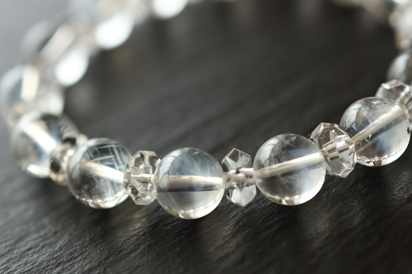 ☆スーパープレミアムブレス☆エンジェルフェザークォーツ：9ミリ