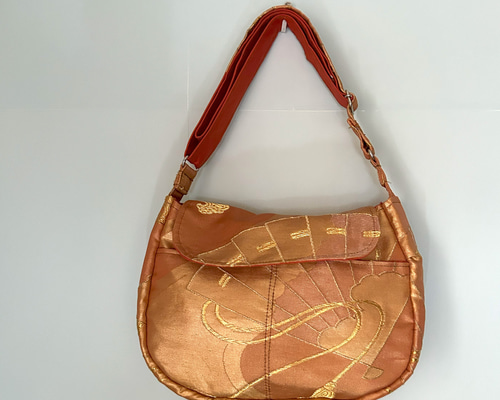 名古屋帯リメイク 持ち手アクリル バッグNO.51 【公式通販】