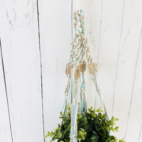 送料無料】マクラメプラントハンガー【NO.388】ハンドメイド