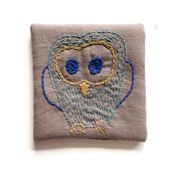 新作⭐︎鳥デザイン刺繍　コットンリネンコースター　1枚ずつ 5枚目の画像