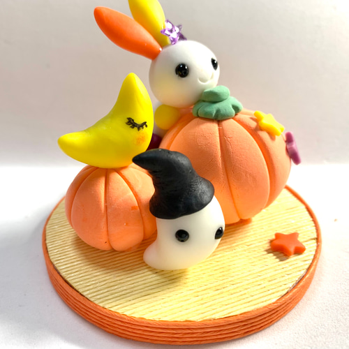 ☆ハロウィンのうさぎちゃんとでっかいかぼちゃ！(受注生産