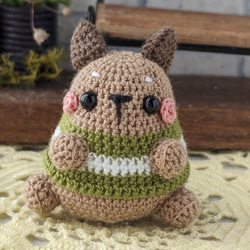 あみぐるみ　ちょこんとお座り甘えんぼぷーちゃんのストラップ♡他１点 虹色工房: 