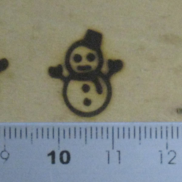 雪だるま焼印60Ｗ電気ごて仕様、電気ごてなしタイプ 2枚目の画像