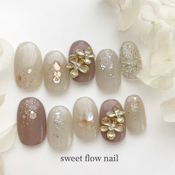 NO.1 ネイルチップ＊リニューアル ニュアンスネイル成人式 和装 振袖