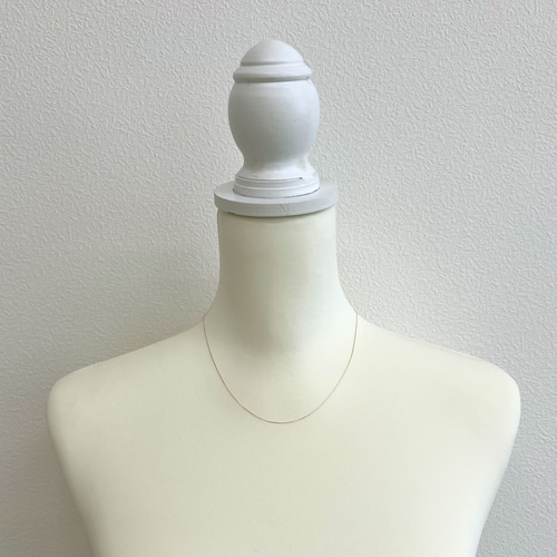 K18 ゴールド あずきチェーン ネックレス 45cm 長さ調整可能* 新品  