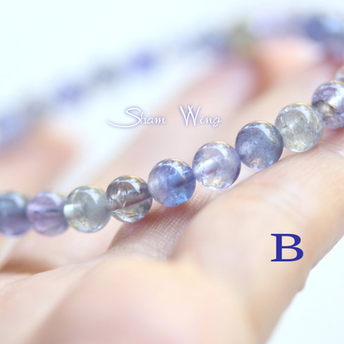 高品質多色性タンザナイトブレスレット約5.4～5.6mm1本☆希少✿天然石  