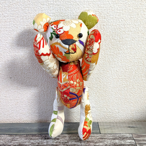 着物リメイク テディベア2 ぬいぐるみ オトーフクリエイト 通販